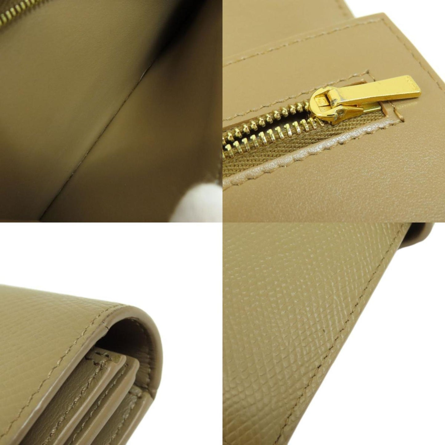 Celine Long Wallet Leather Ladies