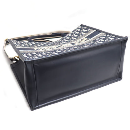 Christian Dior Navy Cotton Leather Tote Bag ()