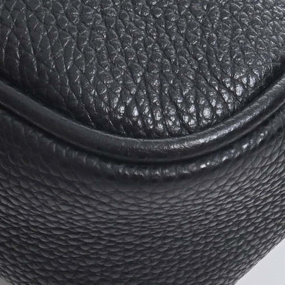 GUCCI Leather Print Shoulder Bag 574803 Black Women's