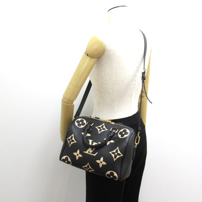 LOUIS VUITTON Speedy Bandriere 25 Black Black Monogram empreinte leather M58947