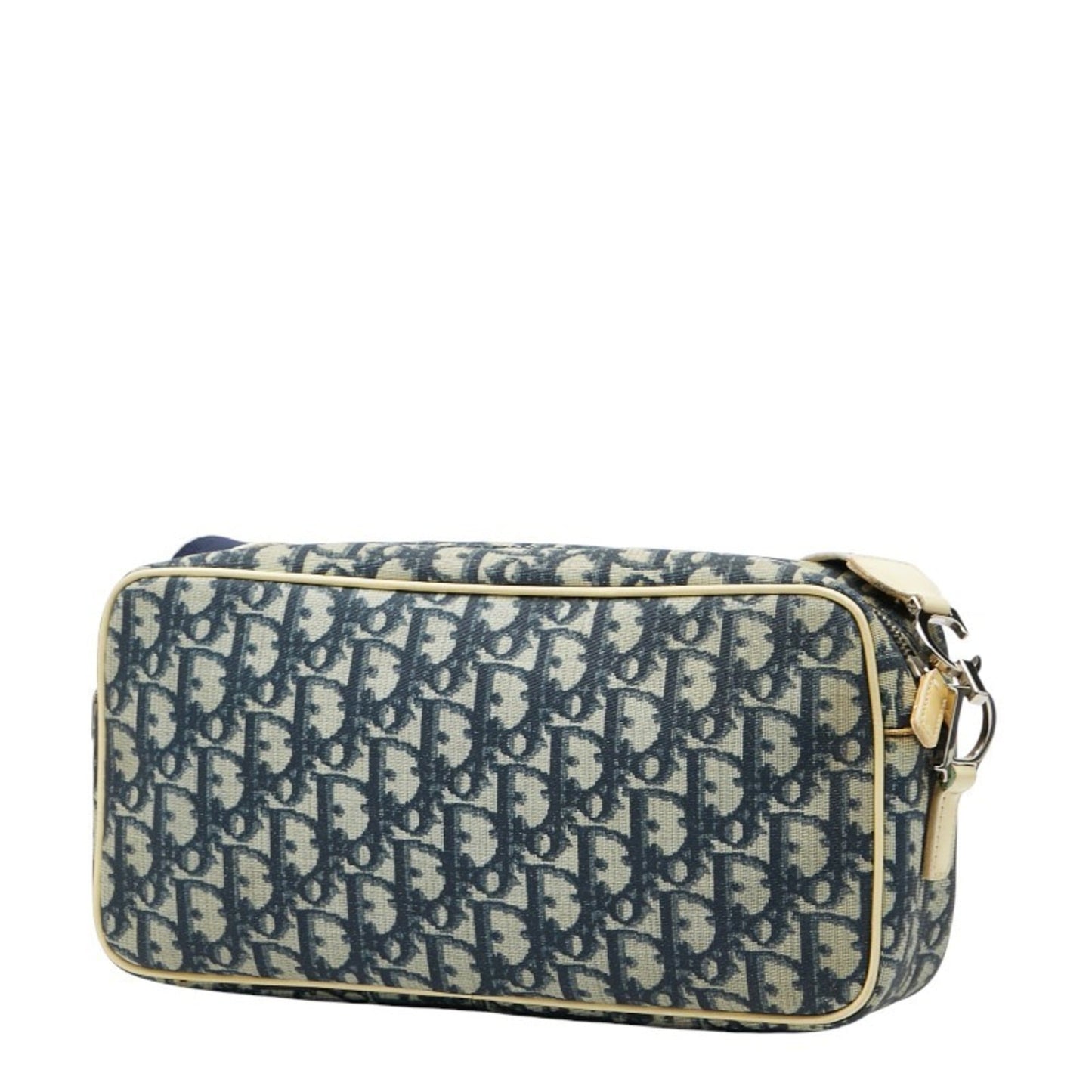 Christian Dior Navy White Pvc Leather Shoulder Bag ()