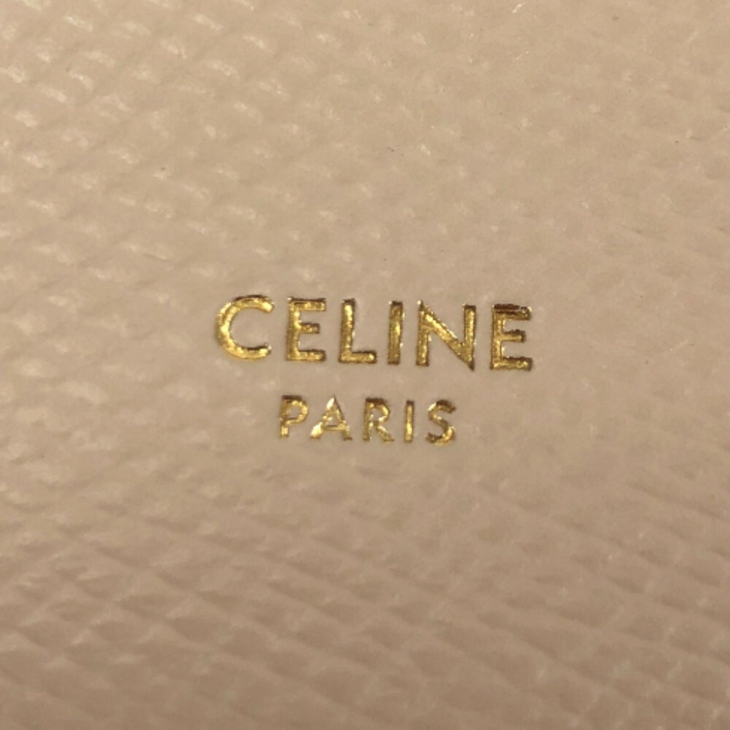 Celine Long Wallet Large Strap Bicolor Calfskin Beige Ladies Celine