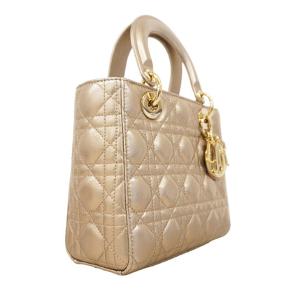 Christian Dior Pink Gold Leather Handbag ()