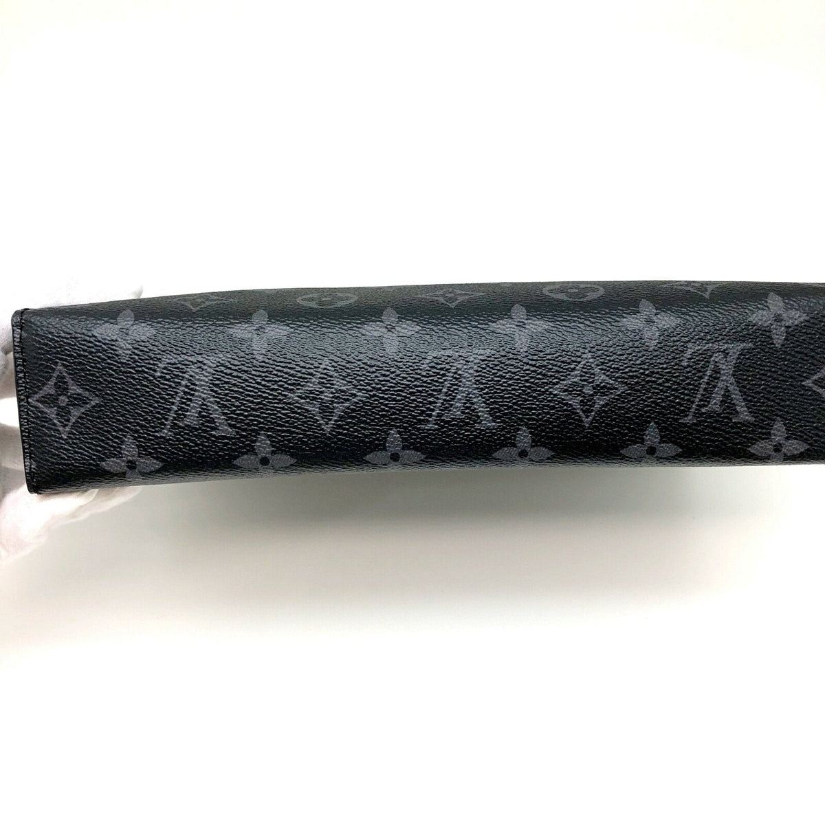 LOUIS VUITTON Pochette Voyage M61692 Monogram Eclipse Black Silver Hardware Men's Second Bag