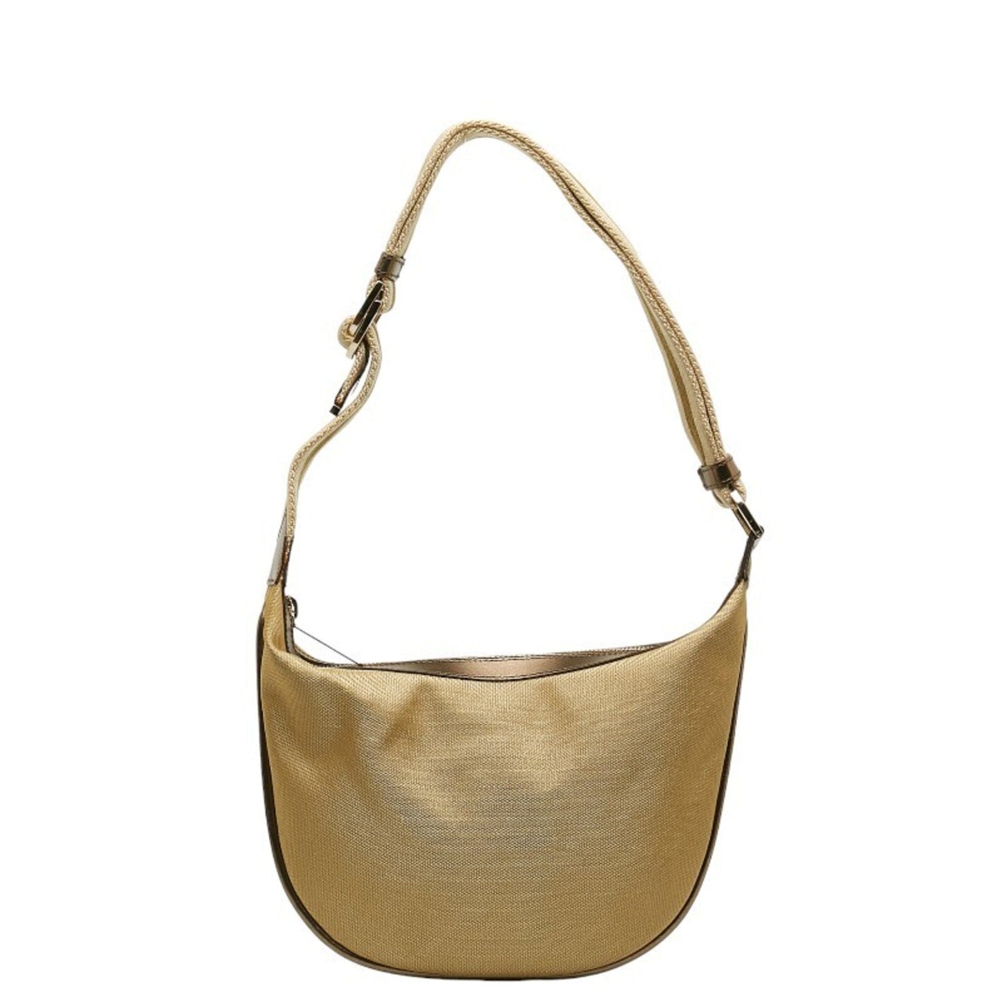 Gucci Gold Canvas Leather Shoulder Bag ()