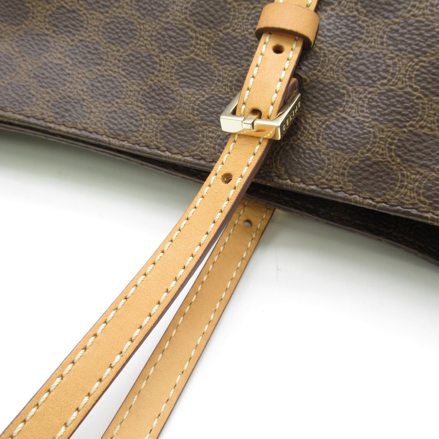 Celine Tote Bag Brown PVC coated canvas