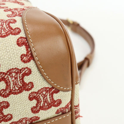 Celine Small Boston Bag Triomphe 19365 2CS8 Canvas Ladies