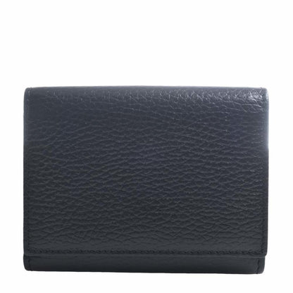 GUCCI Petit Marmont Leather Trifold Wallet 474746 Black Women's