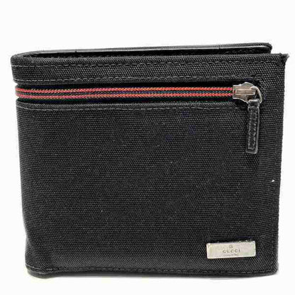 Gucci Black Canvas Leather Wallet (Bi-Fold) ()