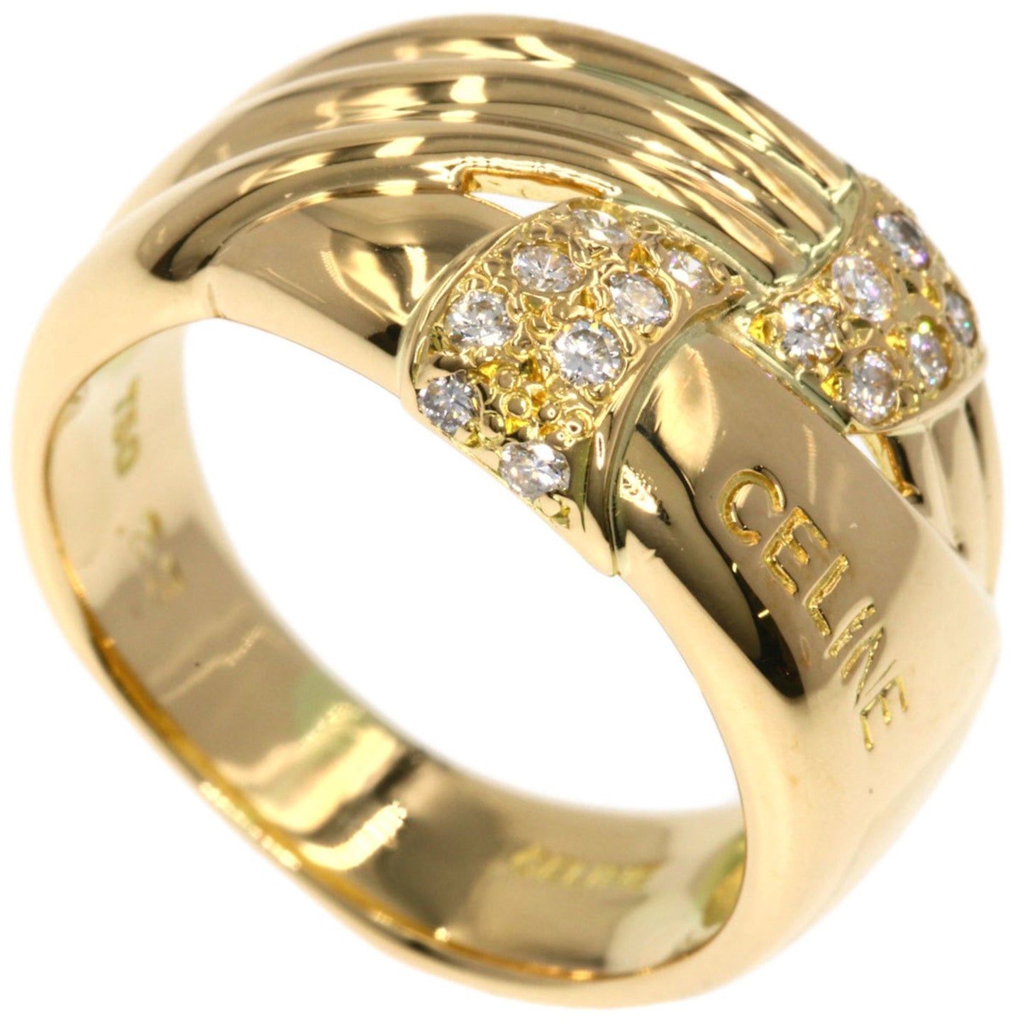 Celine diamond ring K18 yellow gold Ladies