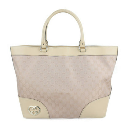 Gucci Gg Canvas Beige Pink Gg Canvas Leather Handbag ()
