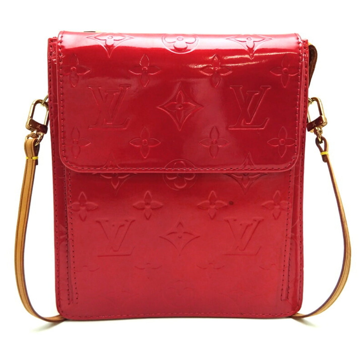 LOUIS VUITTON Mott *There is a crack on the strap Women's shoulder Bag M91137[] Vernis Rouge [Red]