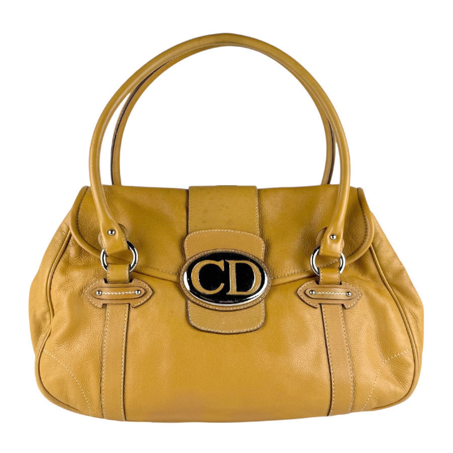 Christian Dior Mustard Yellow Leather Shoulder Bag ()