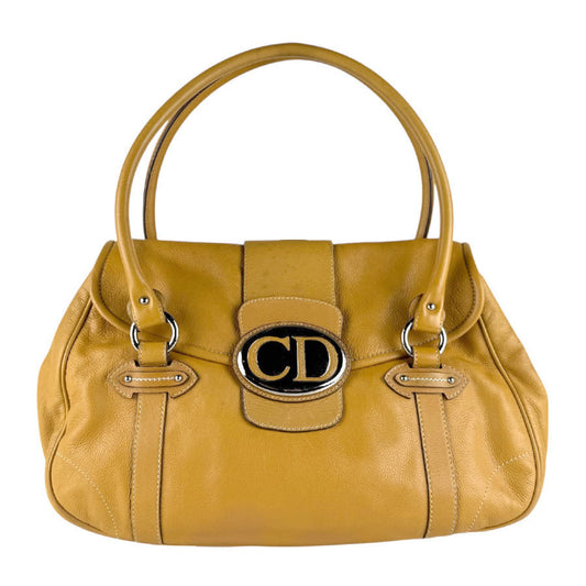 Christian Dior Mustard Yellow Leather Shoulder Bag ()