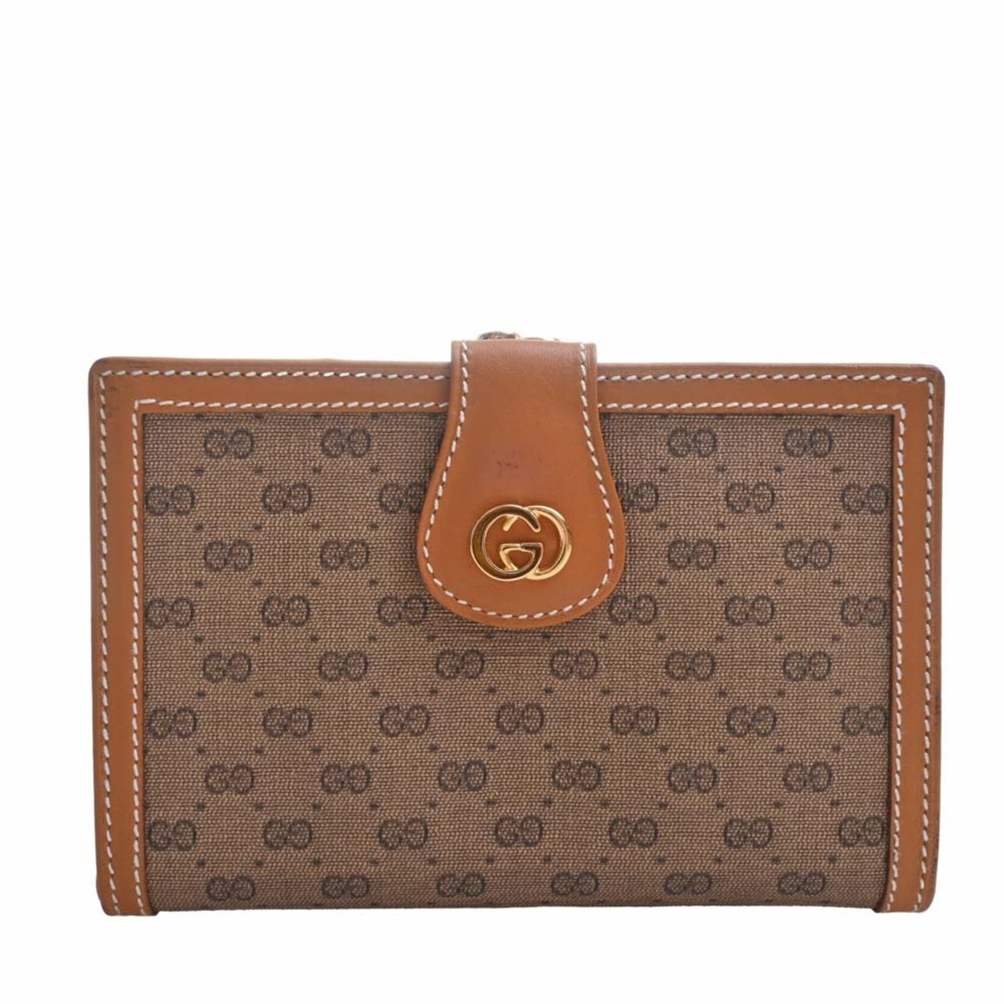 GUCCI Micro GG Old Bifold Wallet 035 904 0268 Beige Ladies