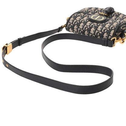 Christian Dior Navy Jacquard Shoulder Bag ()