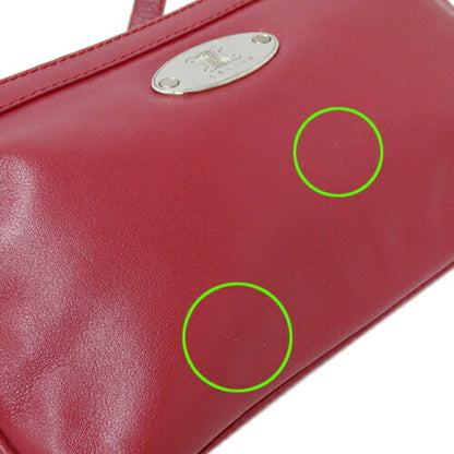 Celine bag ladies handbag hand pouch leather red micro