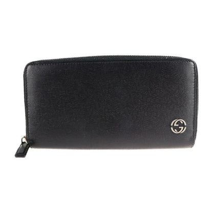 Gucci Black Leather Long Wallet (Bi-Fold) ()