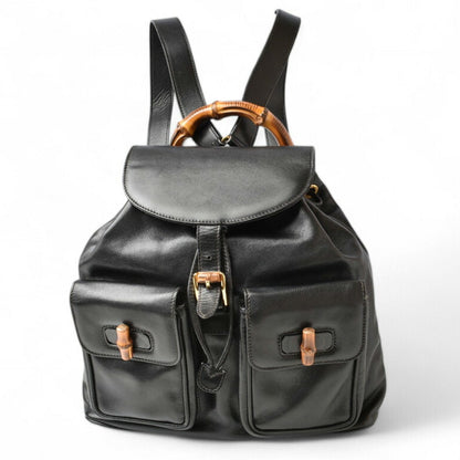 Gucci Black Leather Backpack ()