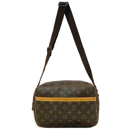 LOUIS VUITTON Shoulder Bag Reporter PM Brown Beige Gold Monogram M45254 Canvas Nume SP0030