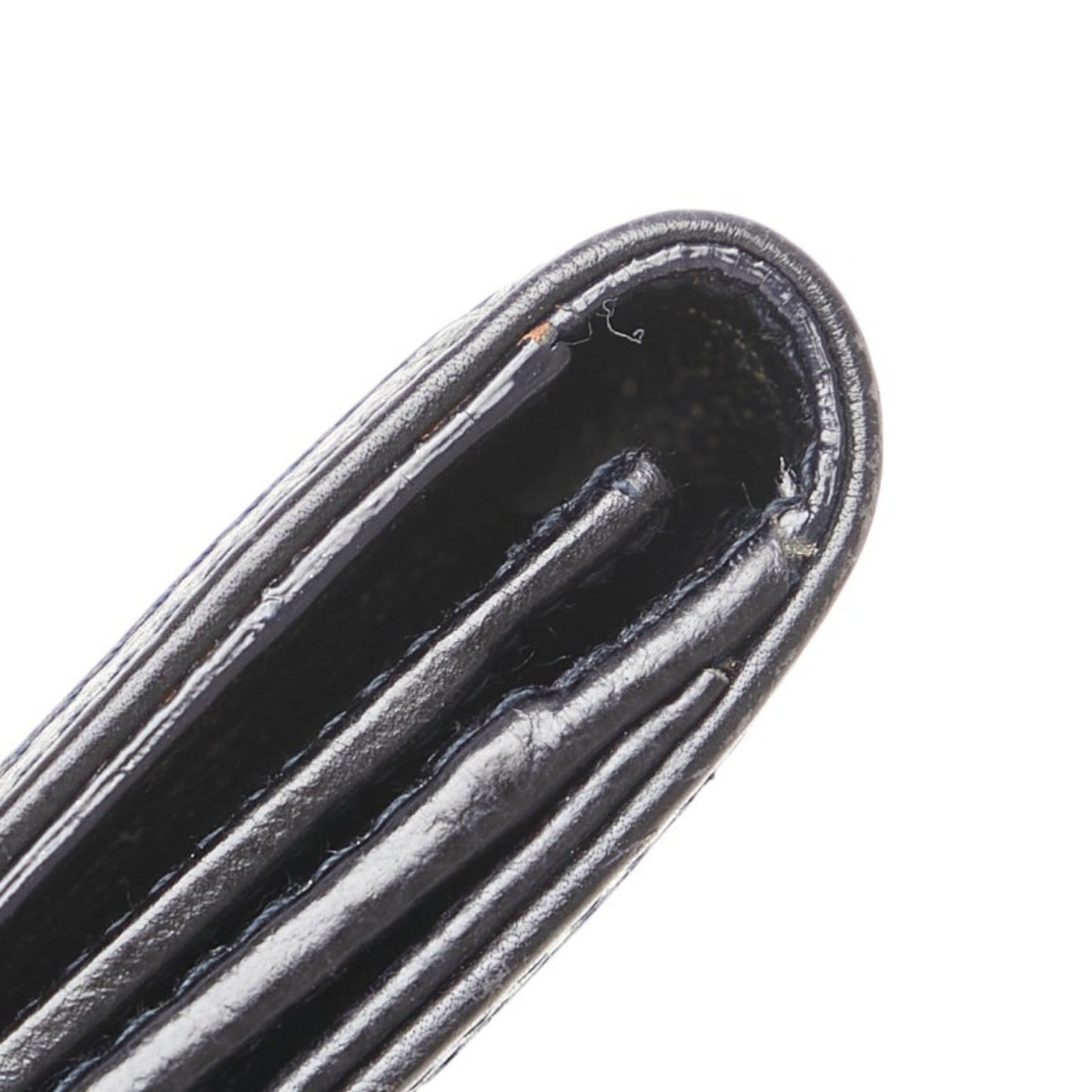 Christian Dior Trotter Black Gray Trotter Denim Leather Wallet (Bi-Fold) ()
