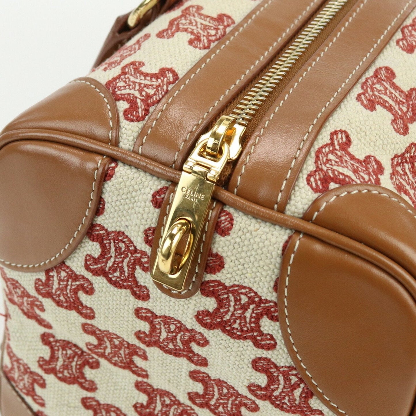 Celine Small Boston Bag Triomphe 19365 2CS8 Canvas Ladies