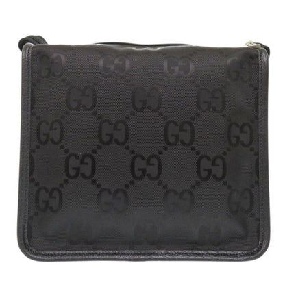 Gucci Black Nylon Canvas Leather Pouch