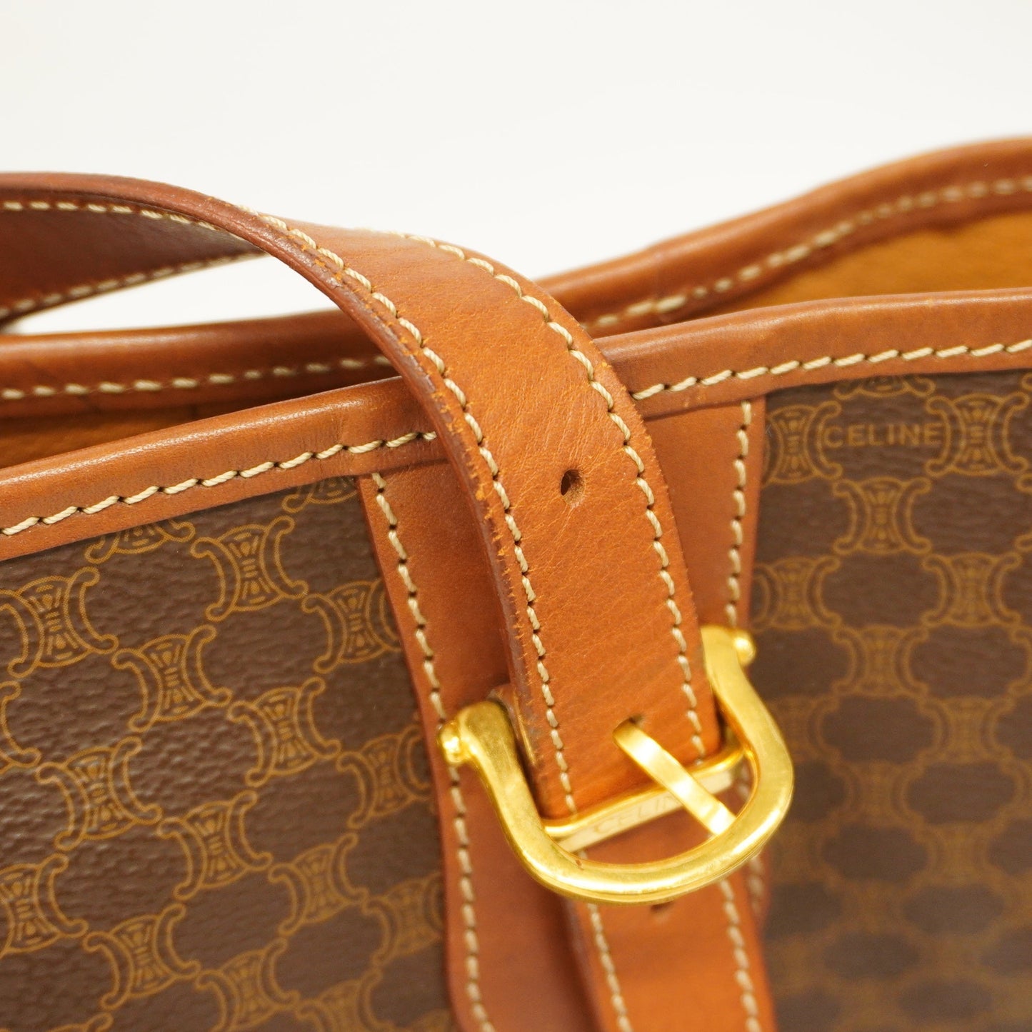 Celine  Macadam Handbag Women's PVC,Leather Handbag Brown