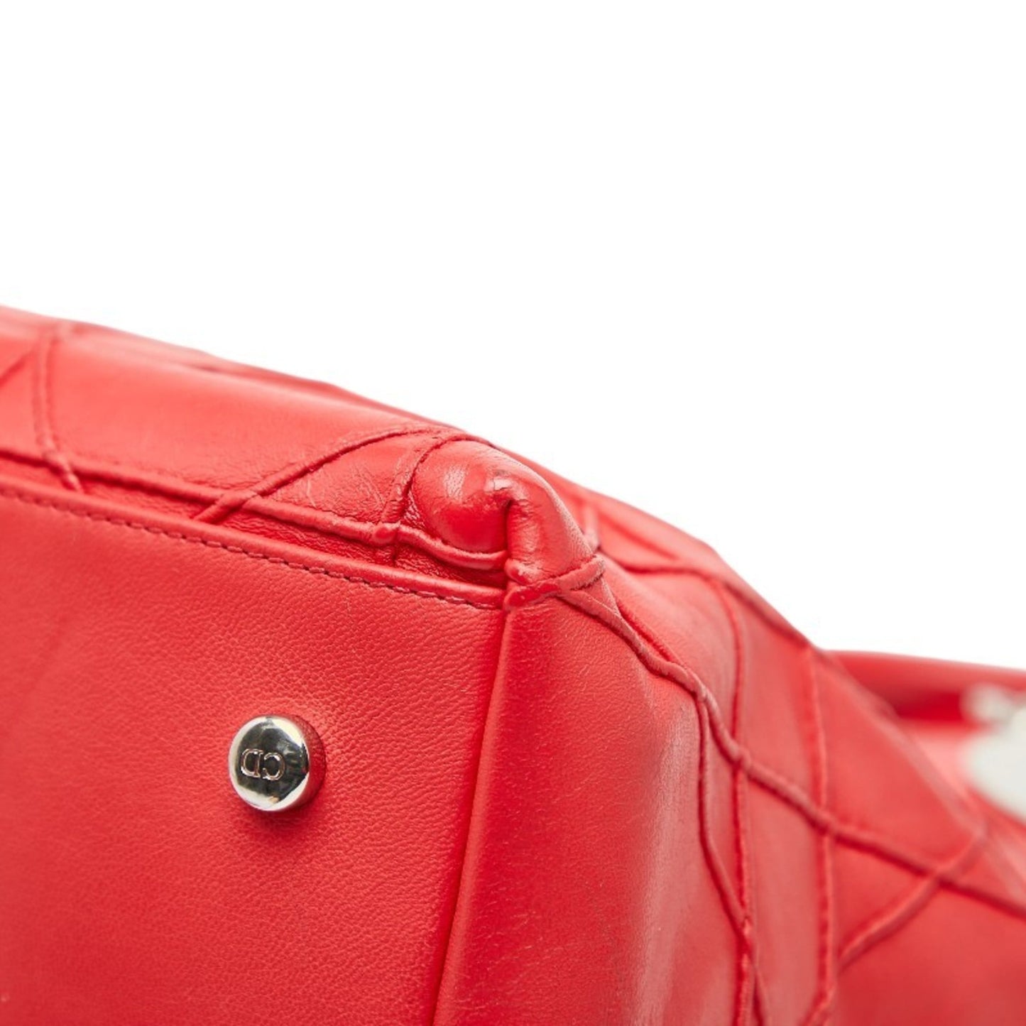 Christian Dior Red Color Leather Handbag ()