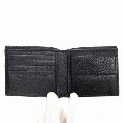 GUCCI GG Marmont Fold Wallet 428725 203887 Leather Black Bifold Gold Men's Women's Unisex