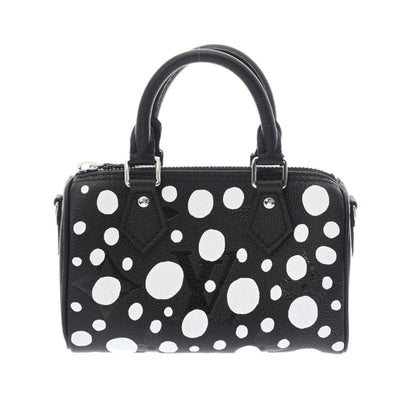 LOUIS VUITTON Monogram Nano Speedy Yayoi Kusama Collaboration Black White M81456 Women's Implant [Dot] Shoulder Bag