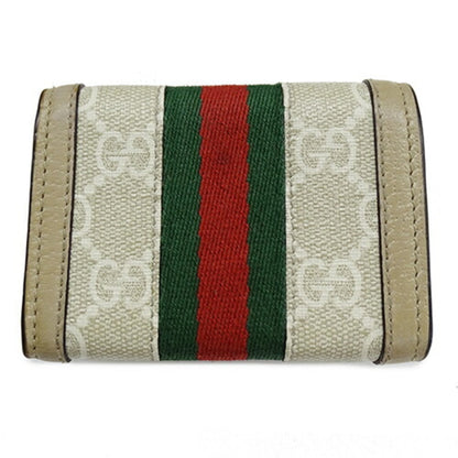 Gucci Beige Gg Supreme Wallet (Tri-Fold)