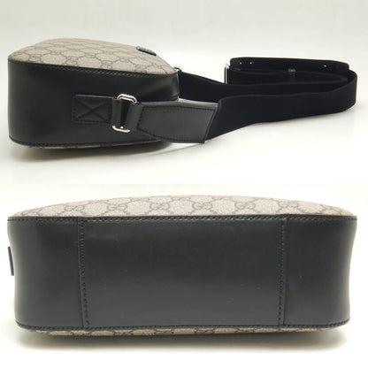 Gucci Beige Black Gg Supreme Canvas Shoulder Bag