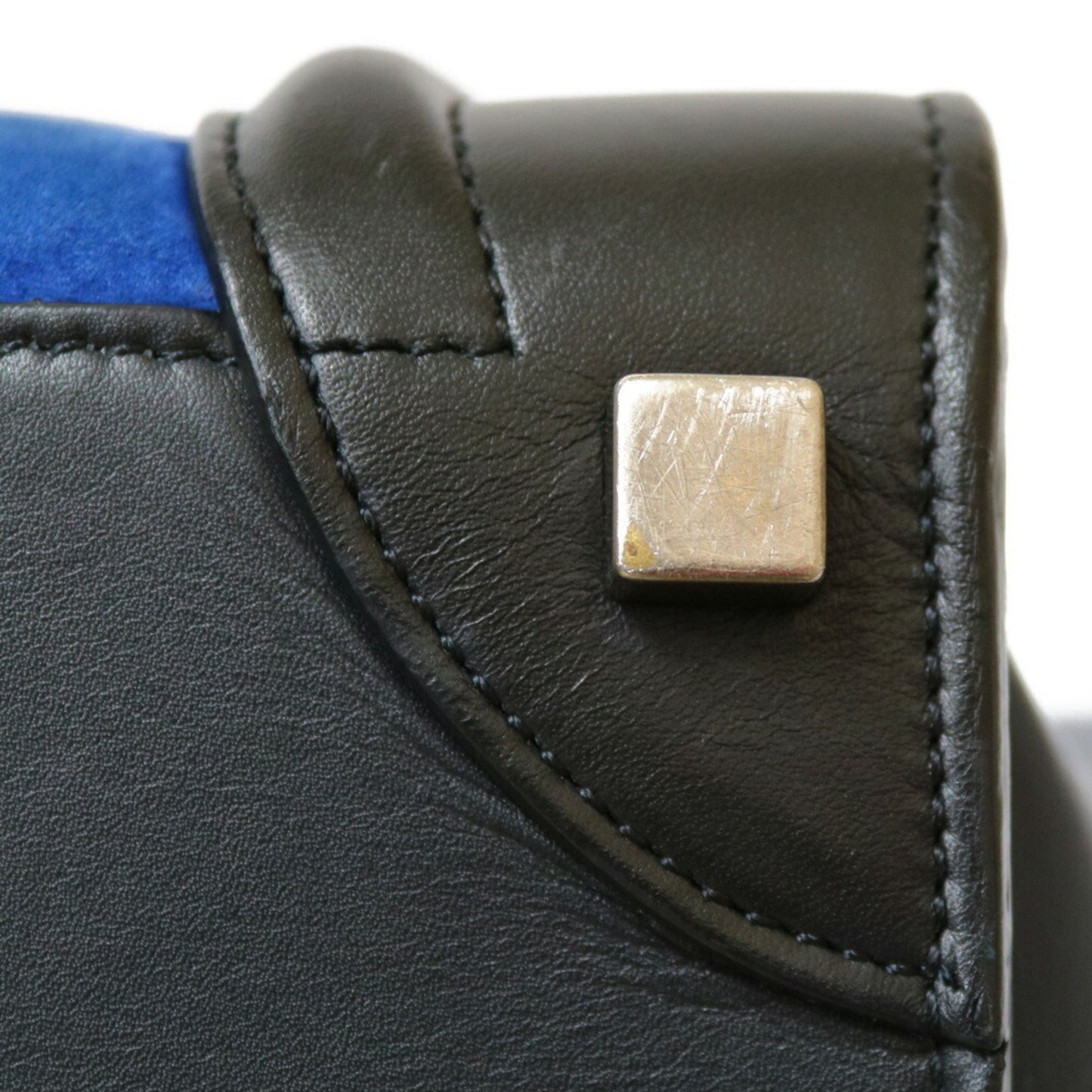 Celine Luggage Micro Handbag Blue Ladies