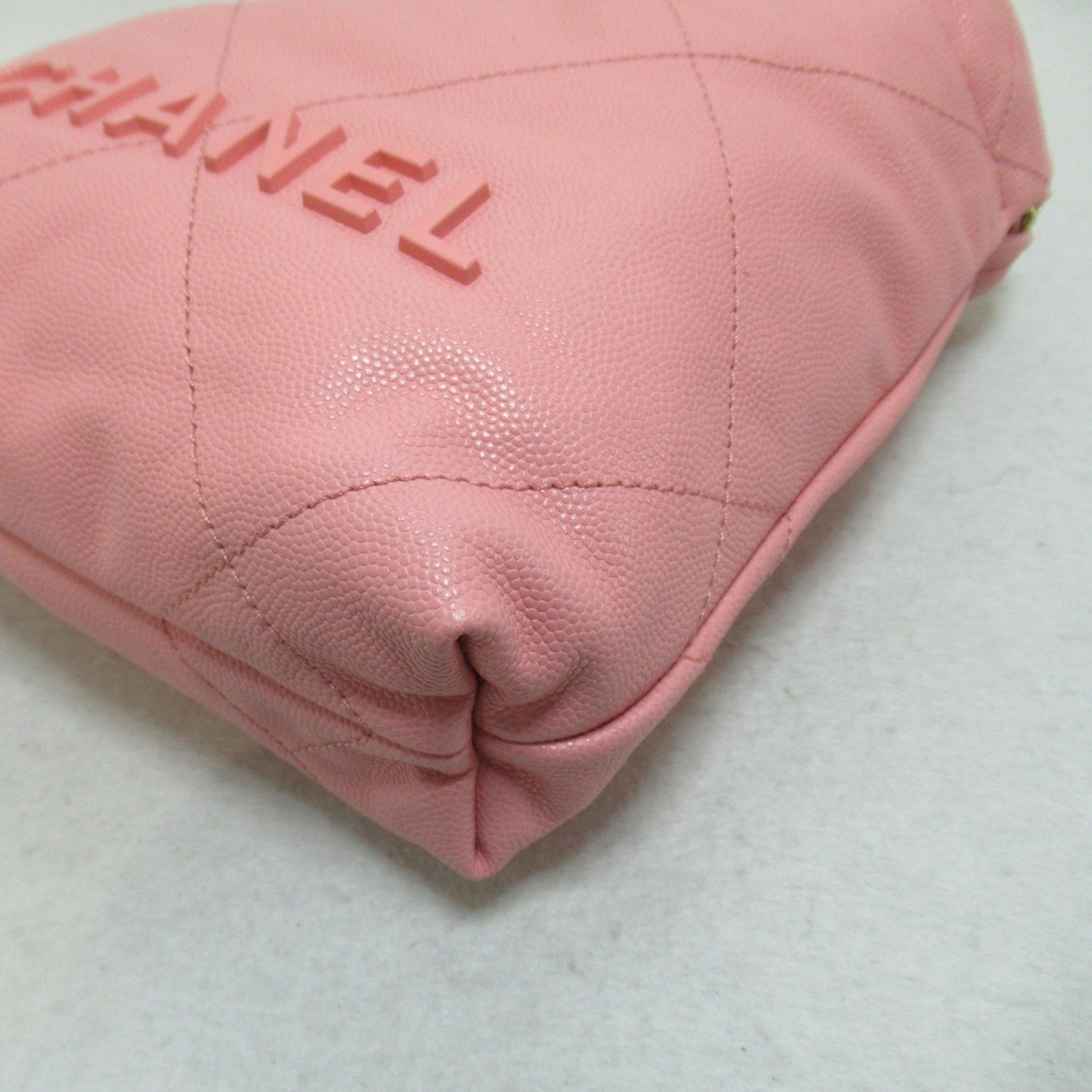 CHANEL 22 Mini 2wayShoulder Bag Pink Coral pink Caviar Skin [Grained Calf] Shiny Grain Calfskin AS3980 B14407 NR646
