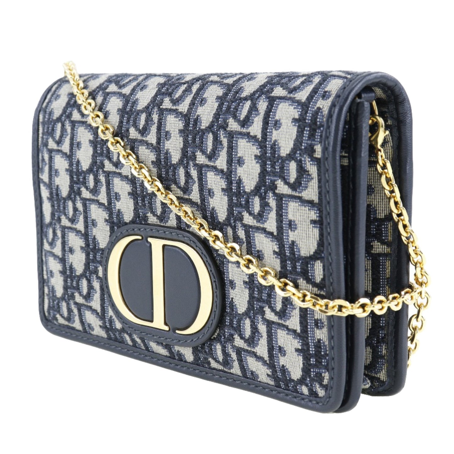 Christian Dior Navy Canvas Leather Shoulder Bag ()