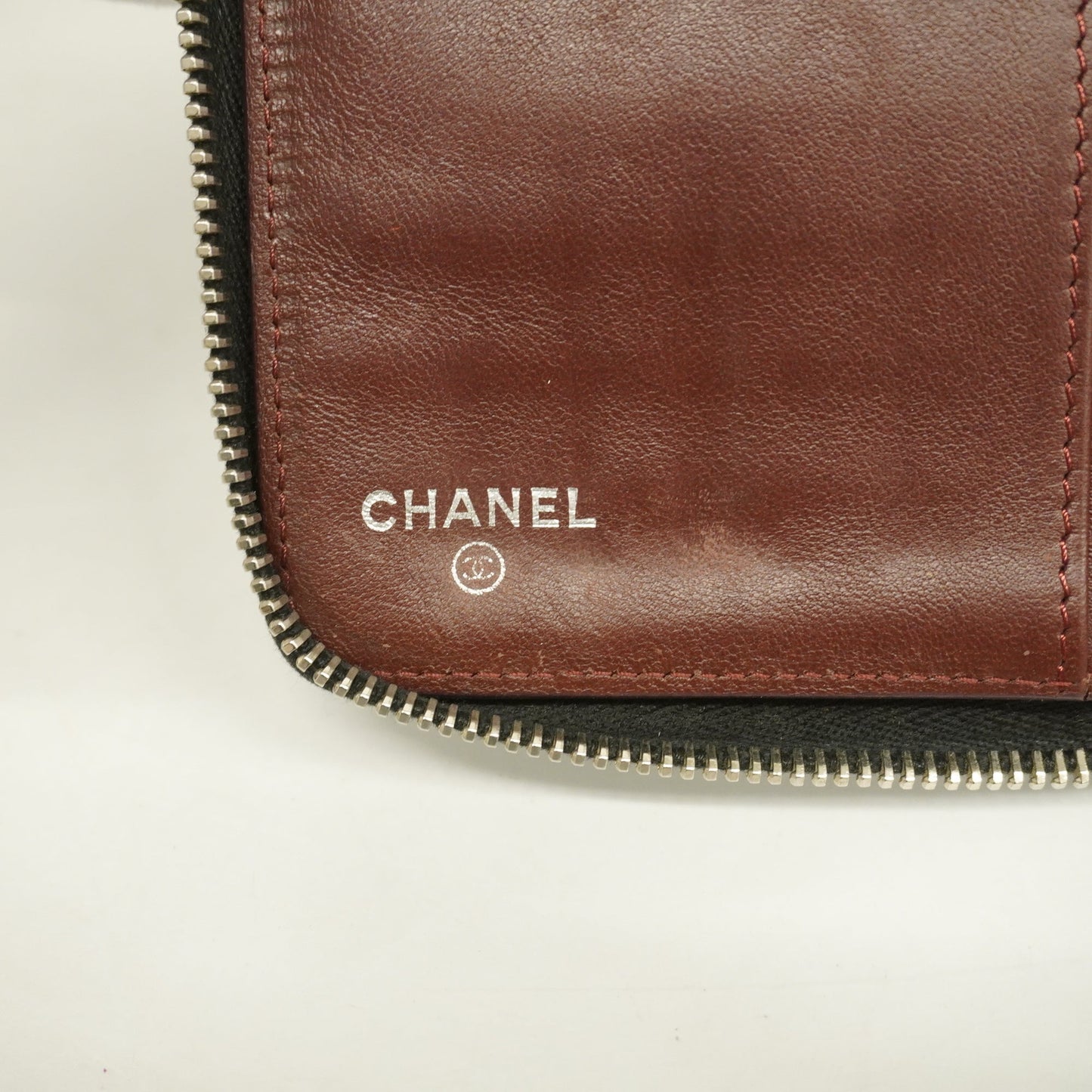 ChanelAuth  Matelasse Silver Metal Fittings Women's Lambskin Long Wallet