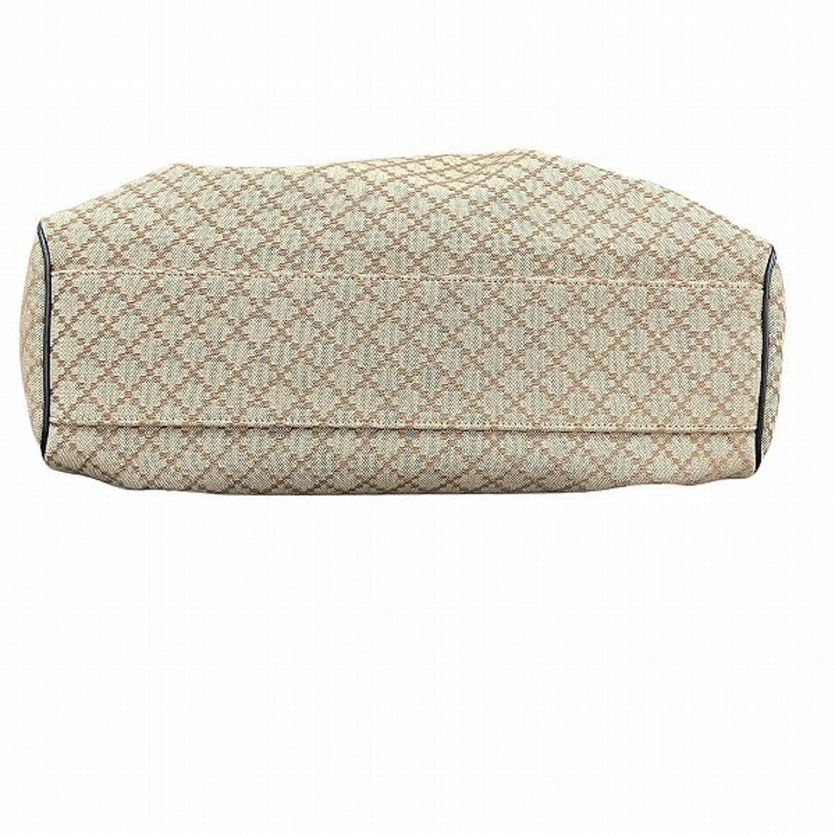 Gucci Beige Brown Canvas Leather Handbag Tote Bag