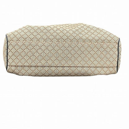 Gucci Beige Brown Canvas Leather Handbag Tote Bag