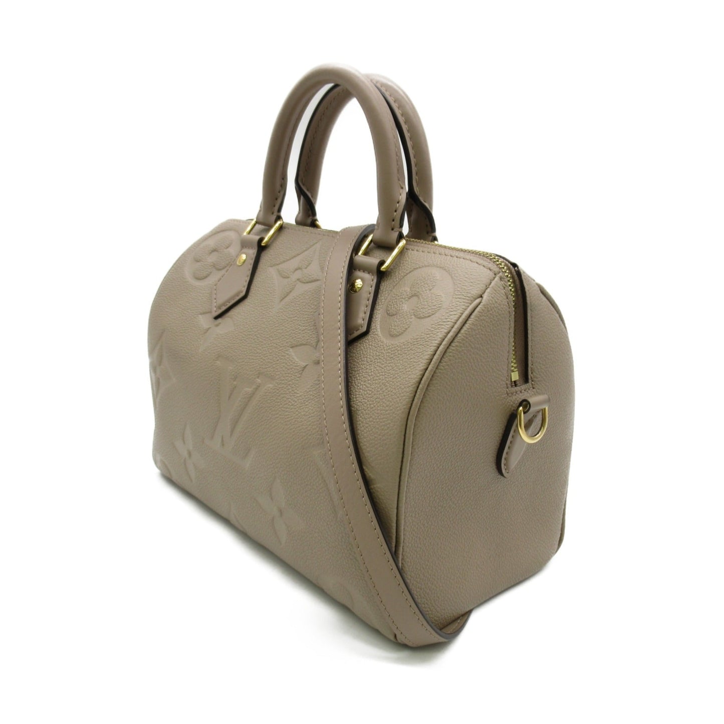 LOUIS VUITTON Speedy Bandriere 25 Beige Tour rail Monogram empreinte leather M59273