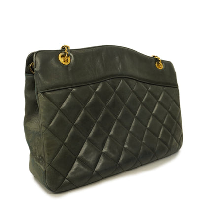 ChanelAuth  Matelasse Chain Shoulder Women's Leather Shoulder Bag Black