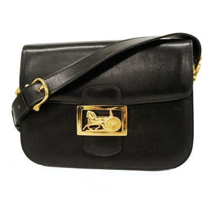Celine  Shoulder Bag Carriage Metal Fittings Women's Leather Shoulder Bag