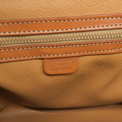 Celine Macadam Handbag Boston Bag Beige Brown Ladies