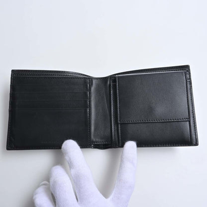 Celine Leather Bifold Wallet Black Men's