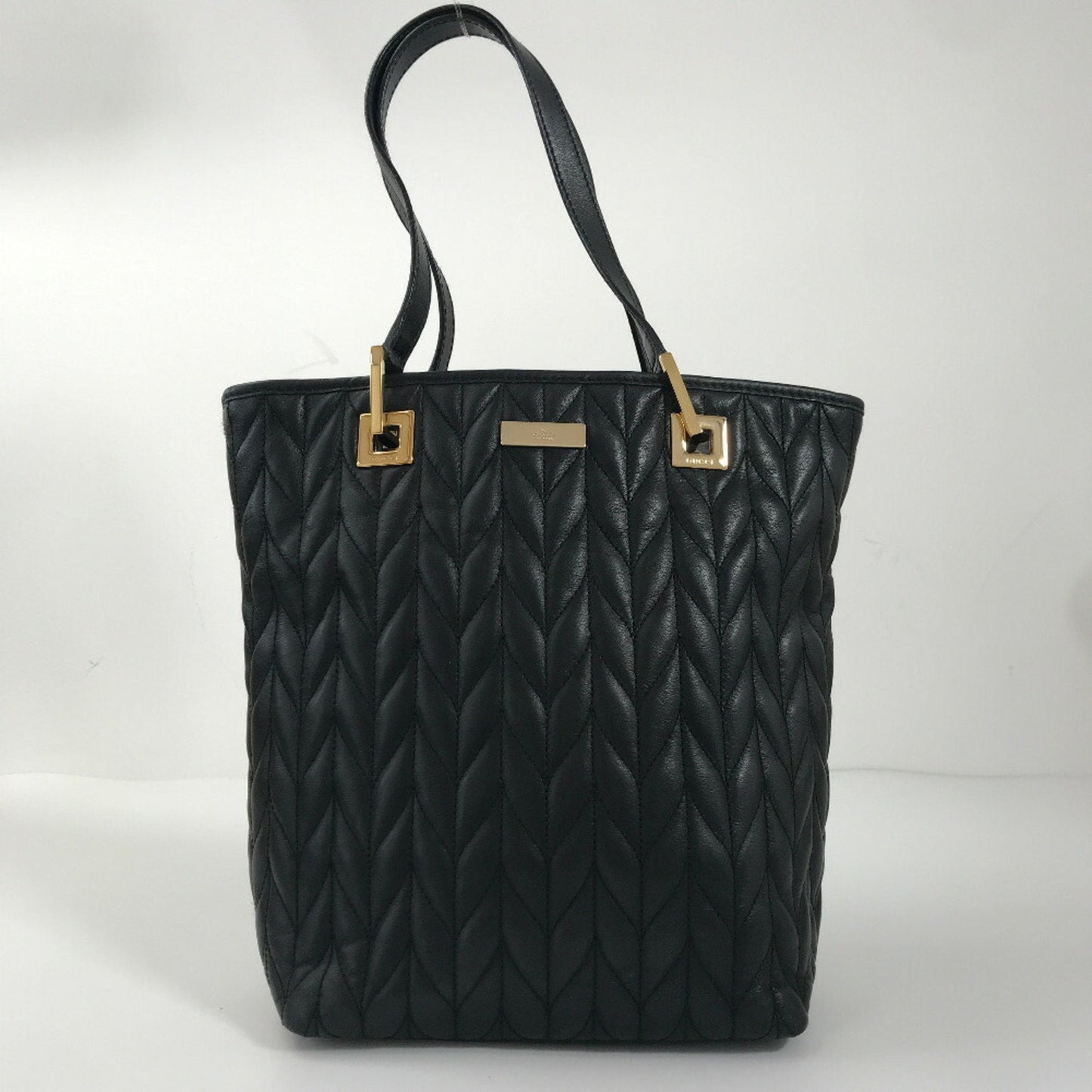 Gucci Tote Bag Quilted 002/1099 Leather Black Ladies Gucci