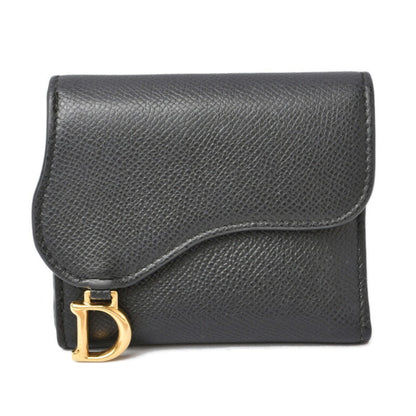 Christian Dior Navy Leather Wallet (Tri-Fold) ()