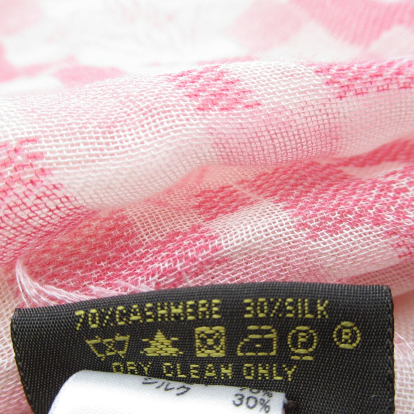 LOUIS VUITTON Scarf Pink Cashmere