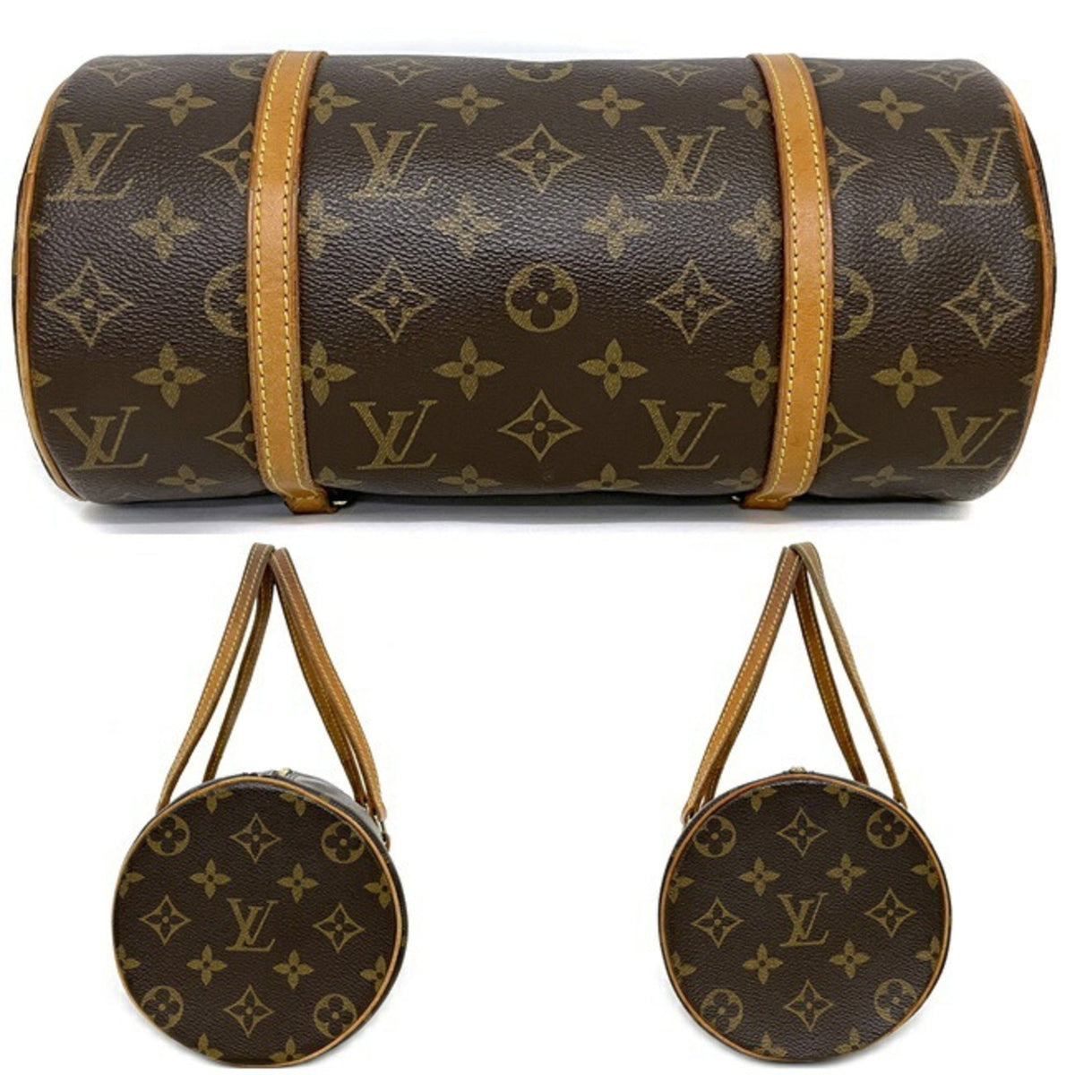 Louis Vuitton Boston Bag Papillon 26 Brown Monogram M51386 Canvas Leather DU0064 LOUIS VUITTON Handbag Women's Nume