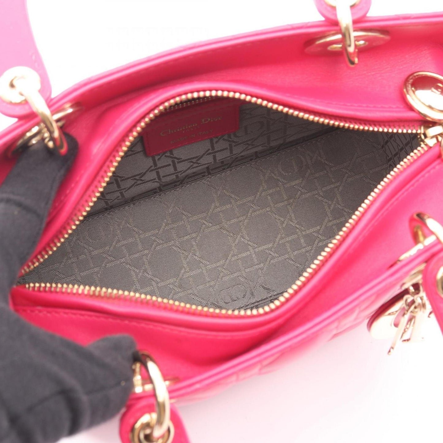 Christian Dior Pink Leather Handbag ()