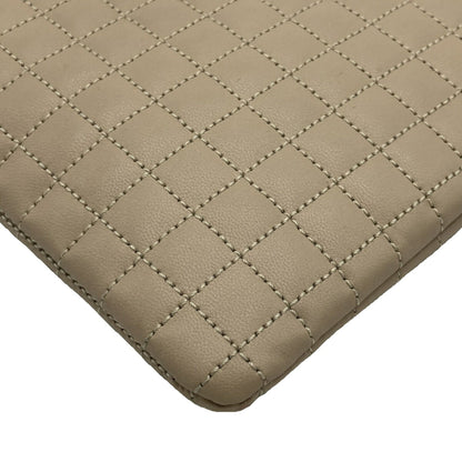 Celine C Charm Clutch Bag Beige Quilted Leather Women's Men's